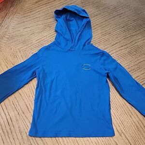 Blue Champion long sleeve hooded t shirt size 6